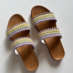Bamboo woven strap sandals